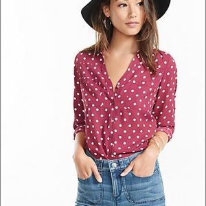 Express Polka Dot Portofino Shirt